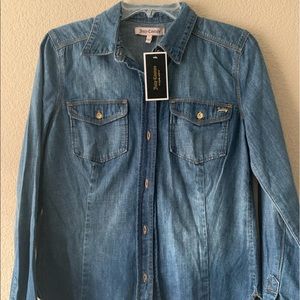 Juicy Couture Denim Button Down Shirt NWT